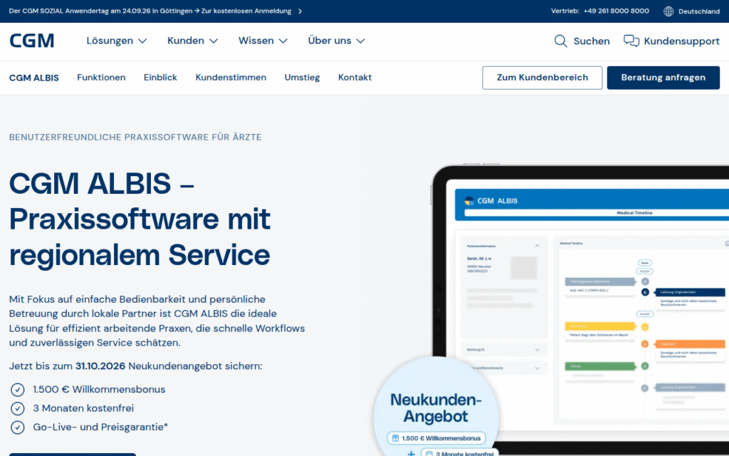CGM ALBIS Screenshot