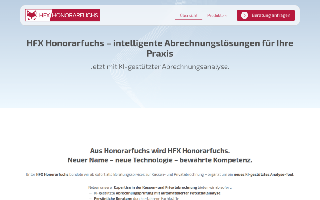 HFX Honorarfuchs Screenshot