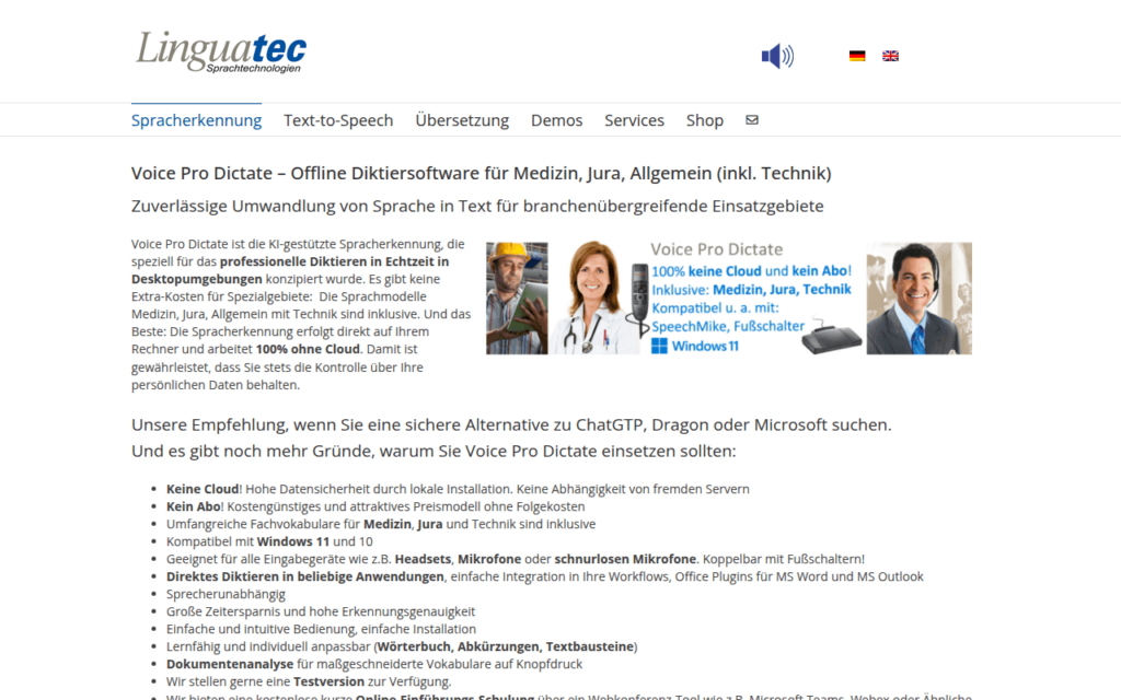 Linguatec Screenshot