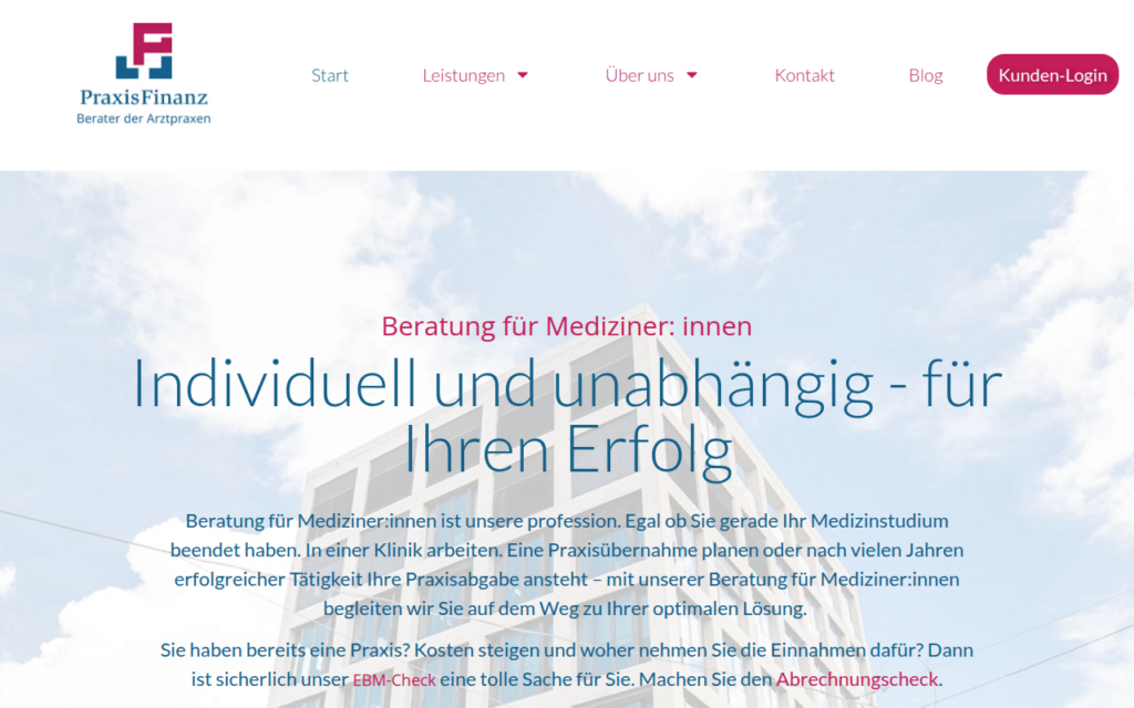 PraxisFinanz Screenshot